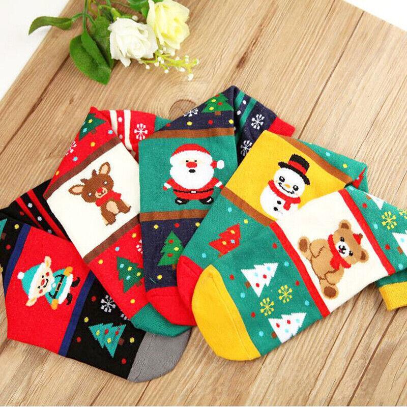 Christmas Socks Santa Reindeer Snowman Pattern Xmas Party Gift Stockings - Snowman