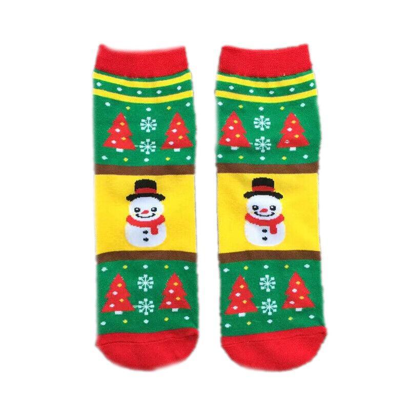 Christmas Socks Santa Reindeer Snowman Pattern Xmas Party Gift Stockings - Snowman