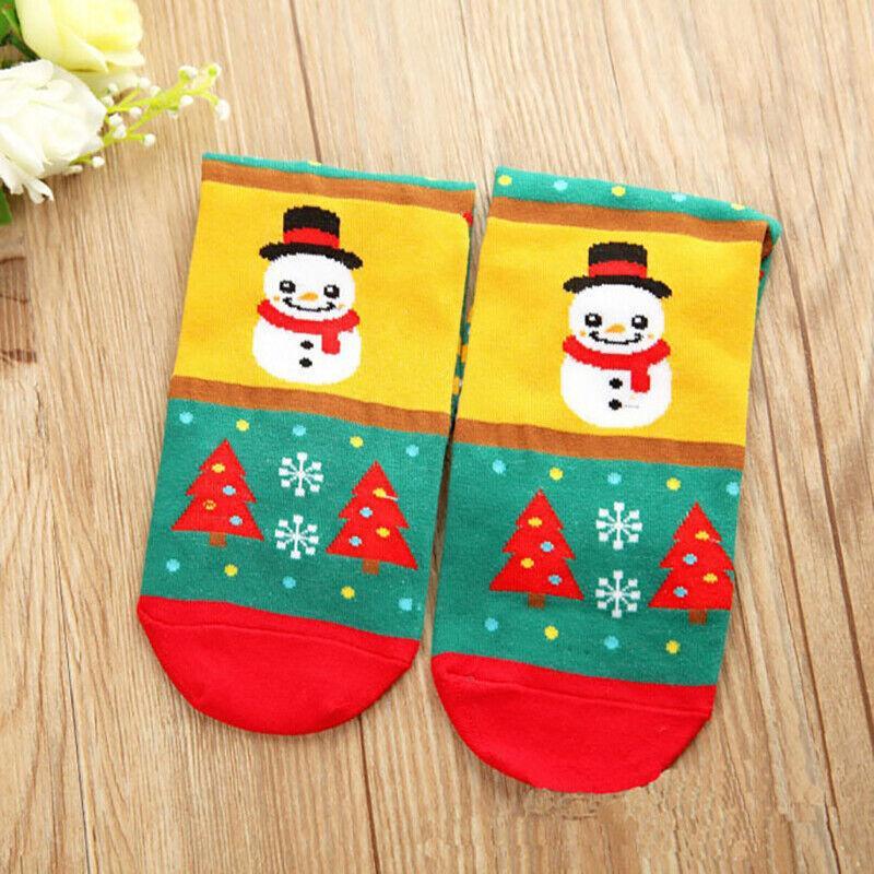 Christmas Socks Santa Reindeer Snowman Pattern Xmas Party Gift Stockings - Clown