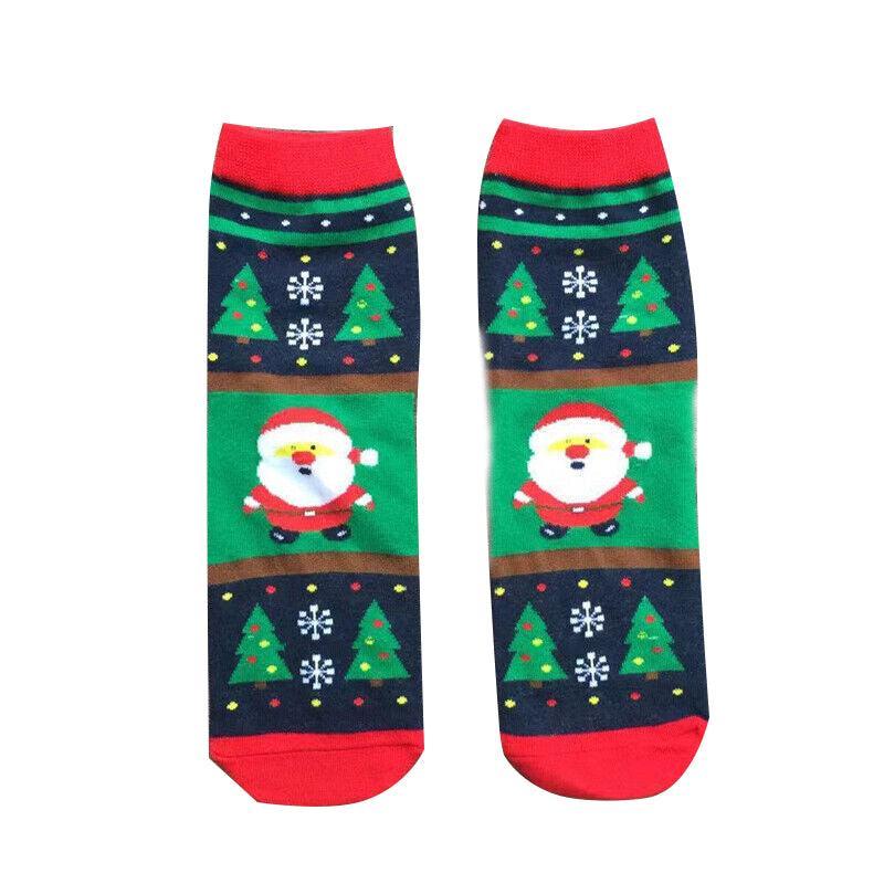 Christmas Socks Santa Reindeer Snowman Pattern Xmas Party Gift Stockings - Clown
